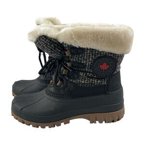 STORM by Cougar Boots Women's Size 6 NWOB Plaid Lace Up Winter Weather Faux Fur
